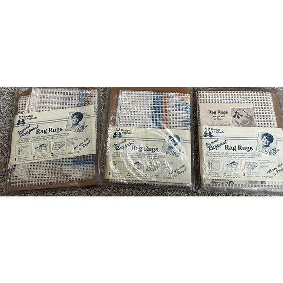 Design Originals Suzanne McNeill 80's Rag Rug Kits Lot of 3 Welcome Home - Picture 5 of 6